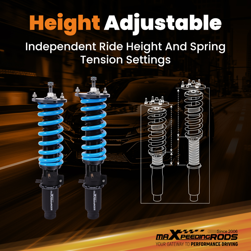 MaXpeedingrods T6 Coilovers 24 Way Suspension compatible for Infiniti FX35/FX37 AWD 09-13