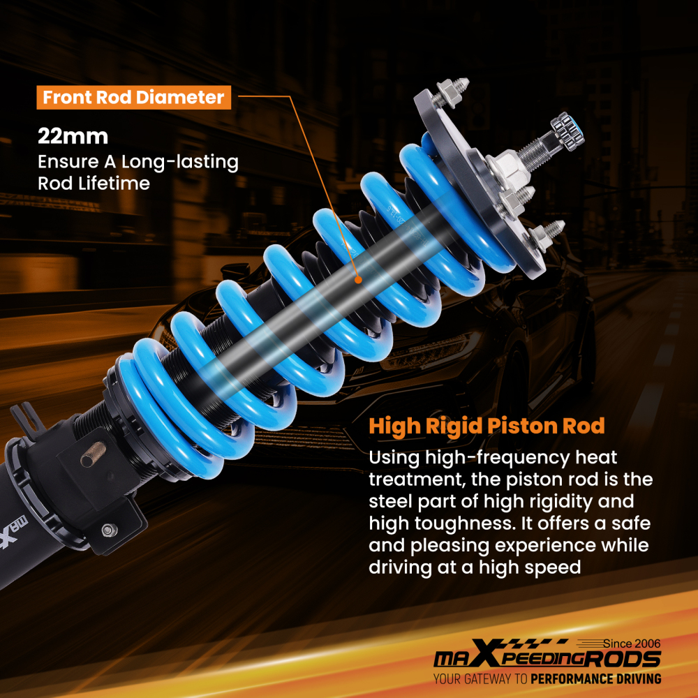 MaXpeedingrods T6 Coilovers 24 Way Suspension compatible for Infiniti FX35/FX37 AWD 09-13