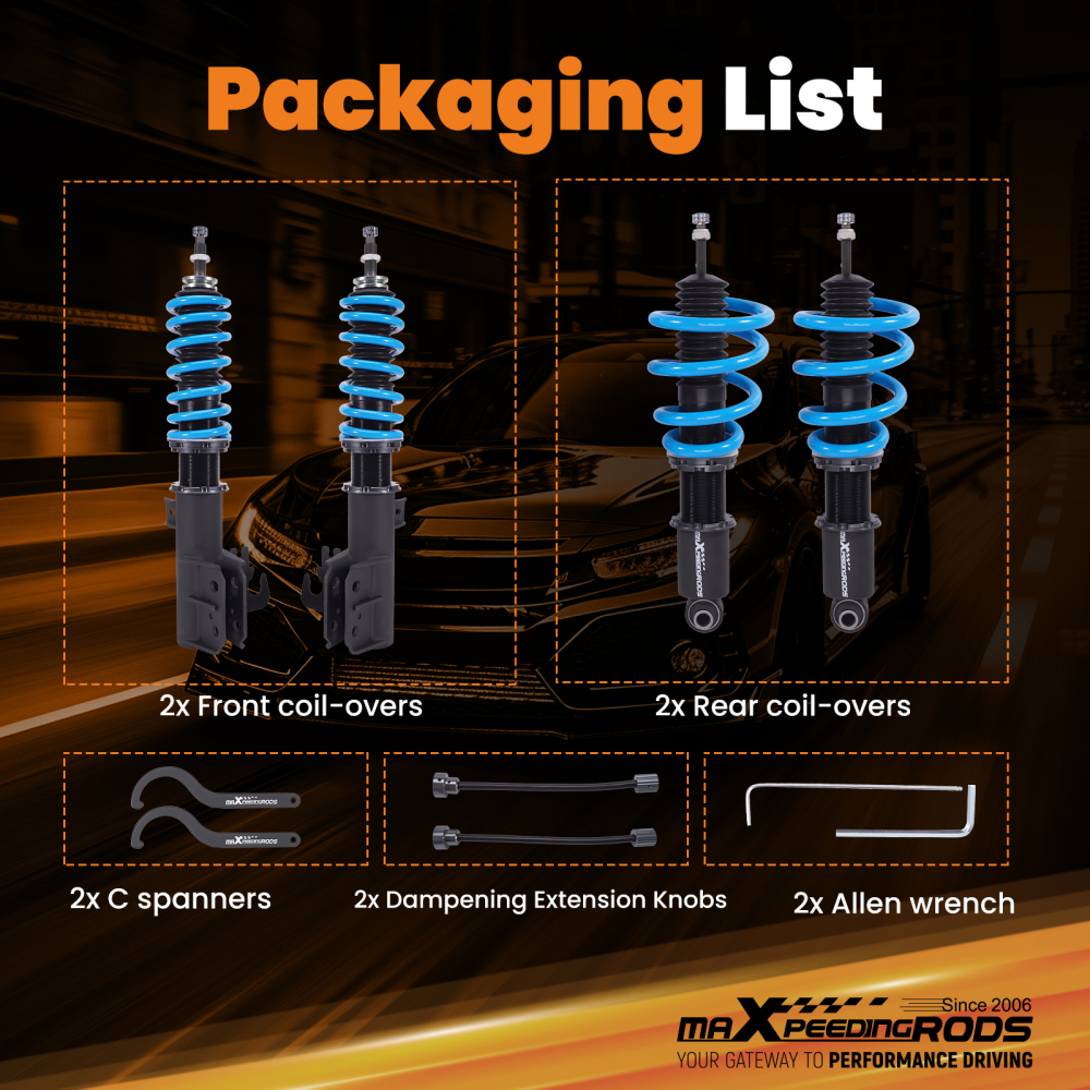 MaXpeedingrods FrontRear Coilover Suspension Kit compatible for Pontiac G8 2008 2009