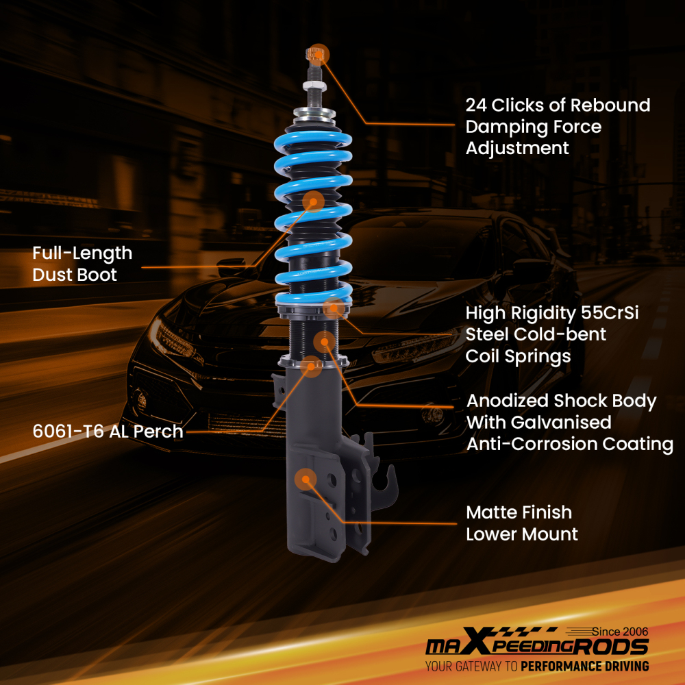 MaXpeedingrods FrontRear Coilover Suspension Kit compatible for Pontiac G8 2008 2009