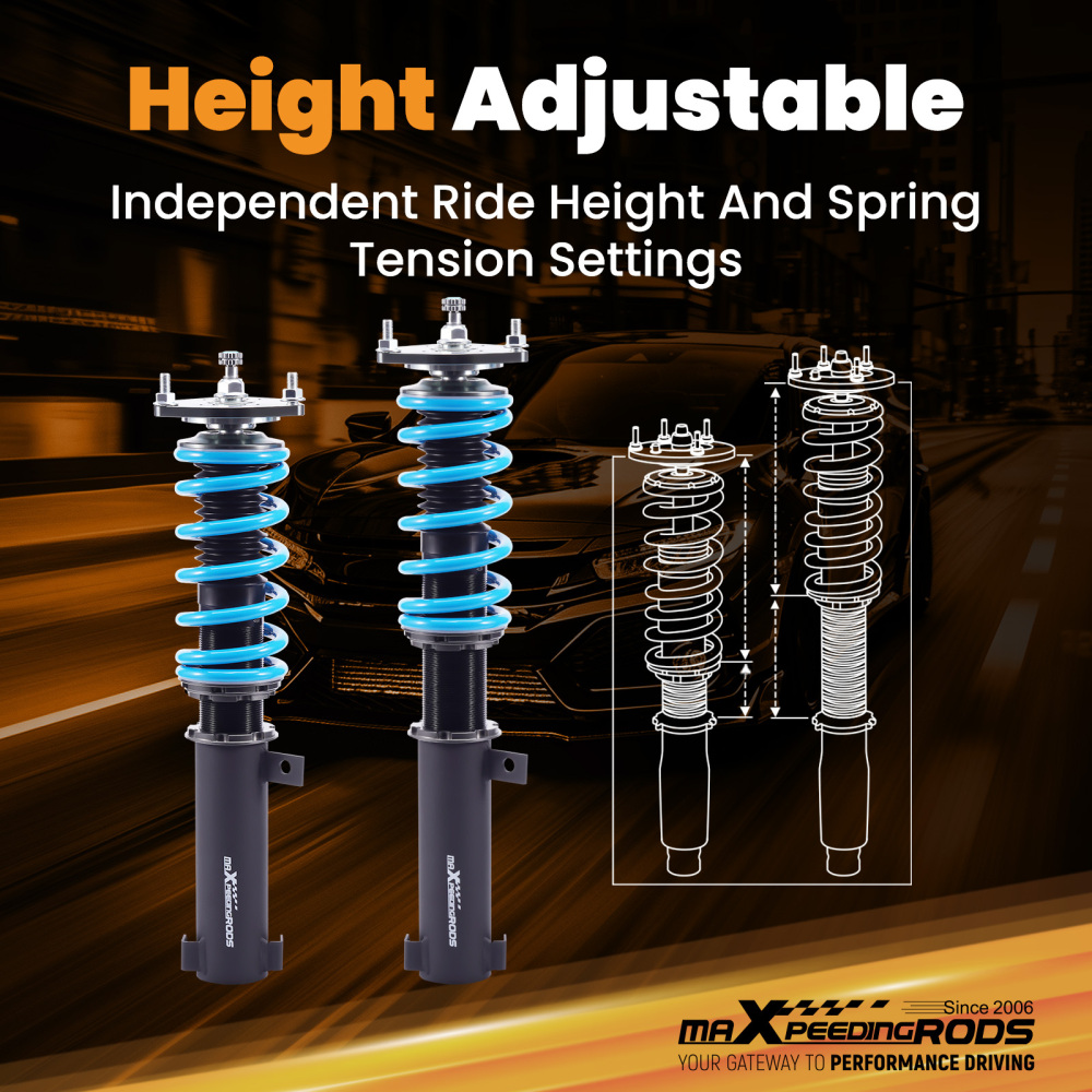 Compatible for Mitsubishi Galant 1999-2003 MaXpeedingrods T6 Coilover Suspension Damper Lowering Kit