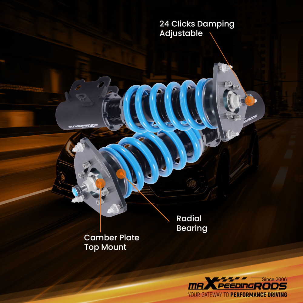 24 Ways Adjustable Damer Coilover compatible for Subaru Impreza WRX GC8 Coilovers Absorber