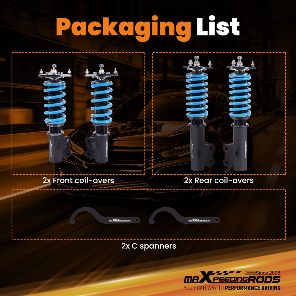 24 Ways Adjustable Damer Coilover compatible for Subaru Impreza WRX GC8 Coilovers Absorber