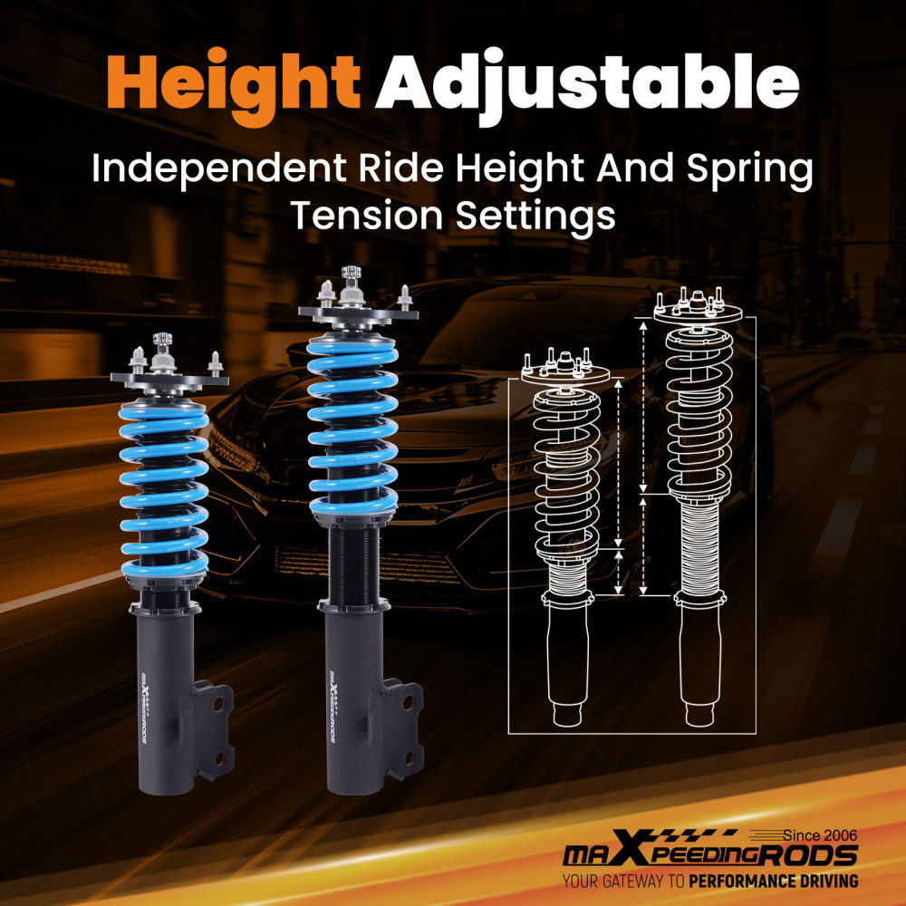 24 Ways Adjustable Damer Coilover compatible for Subaru Impreza WRX GC8 Coilovers Absorber