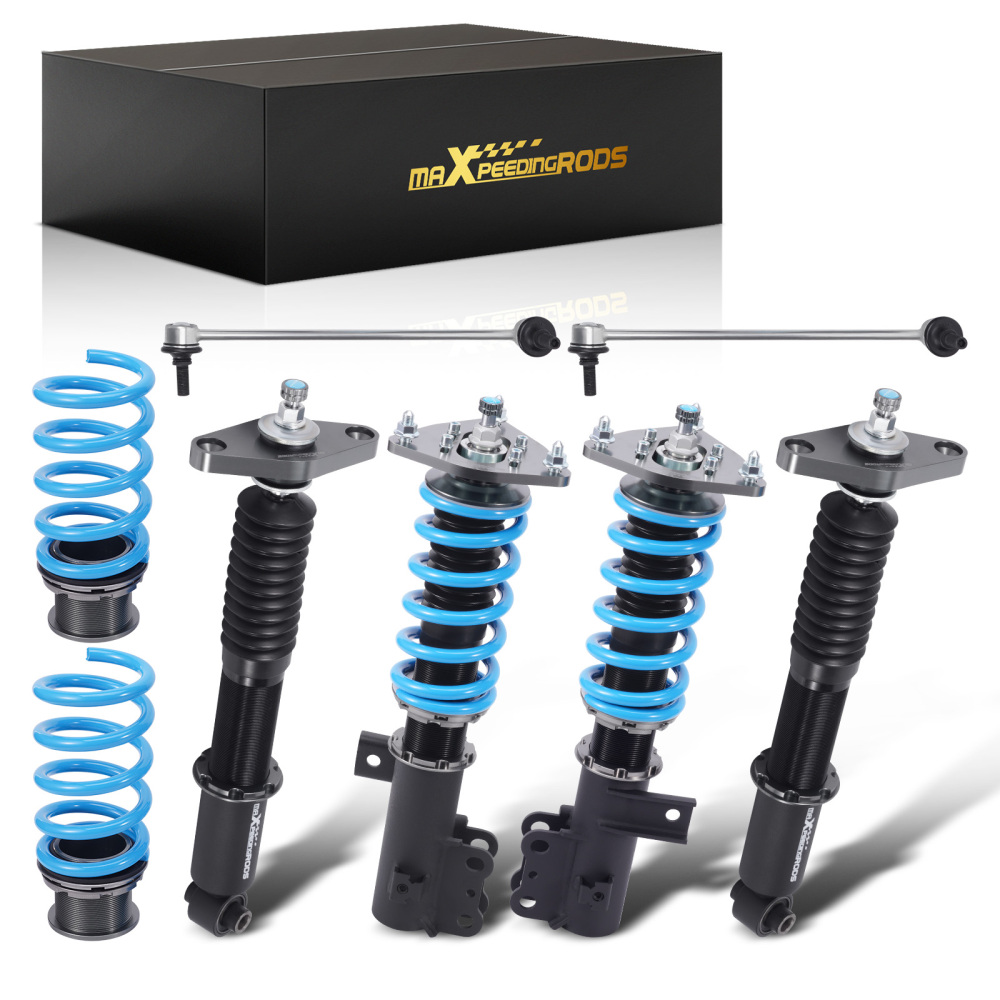 Compatible for Hyundai Genesis Coupe 10–16 Adjustable Damper Coilover Strut Suspension Lowering Kit