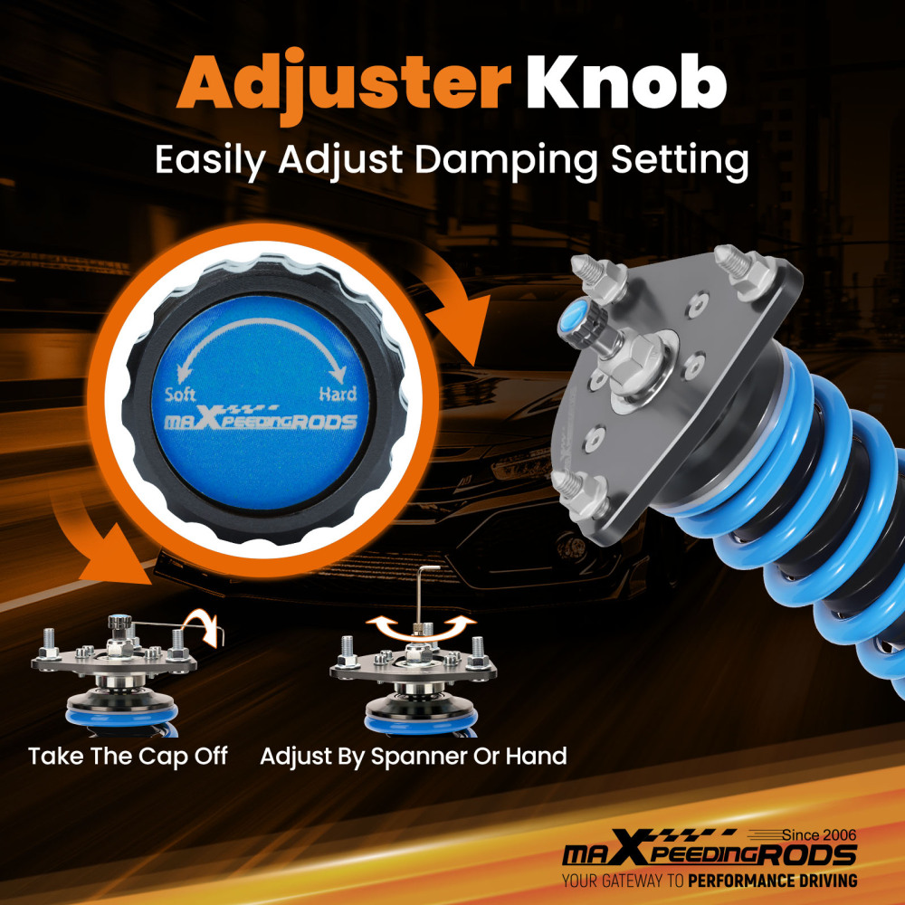 24 Level Adjustable Coilovers Suspension Kit compatible for Hyundai Genesis Coupe 2008-2010