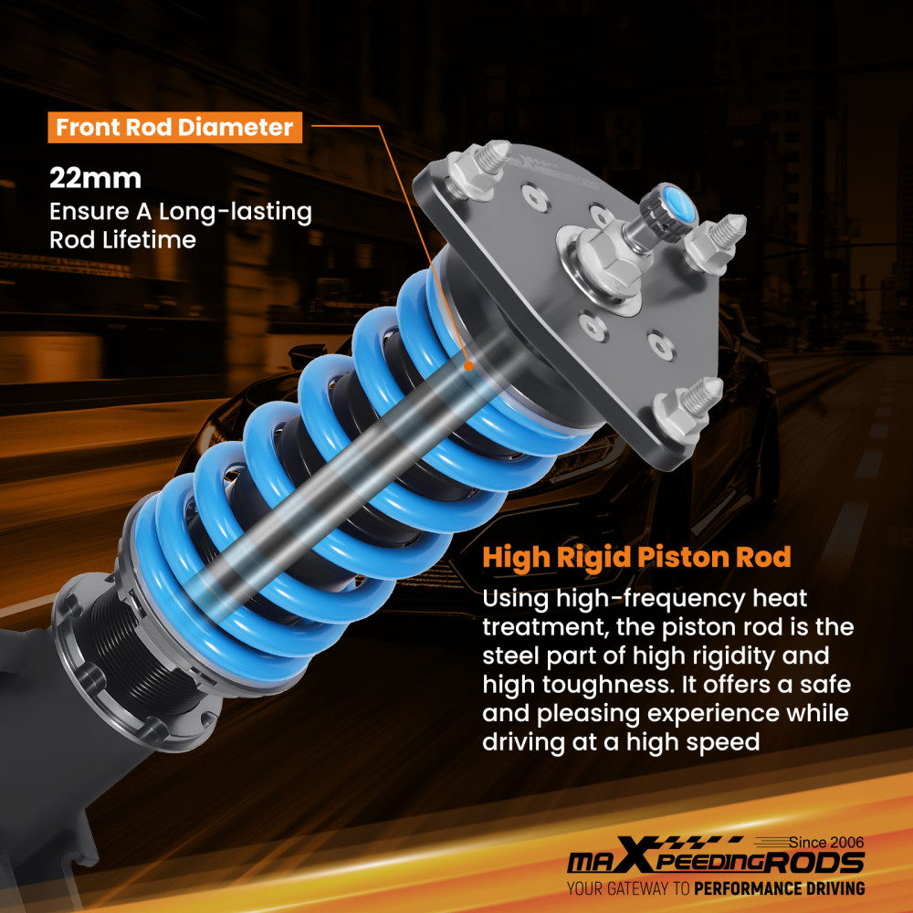 24 Level Adjustable Coilovers Suspension Kit compatible for Hyundai Genesis Coupe 2008-2010