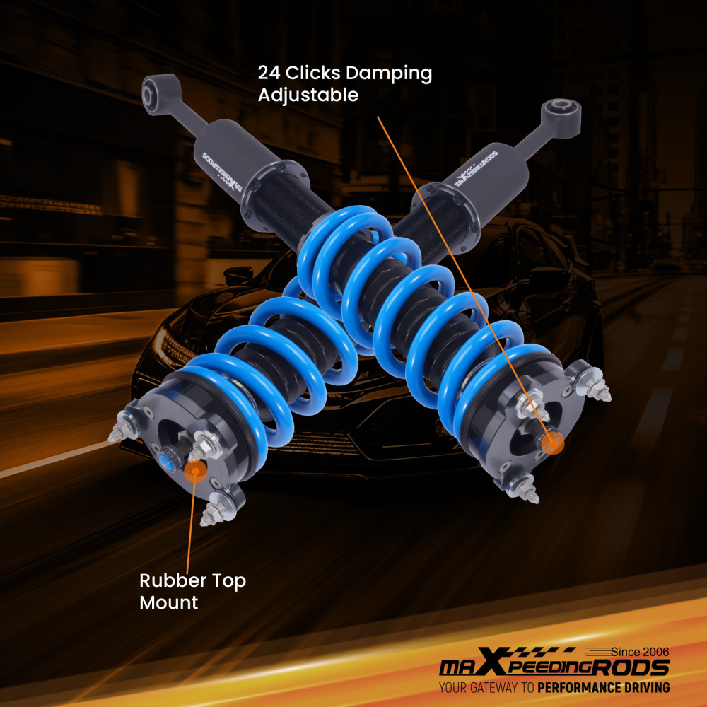 MaXpeedingrods Coilovers 24 Way Adjustable Kit compatible for Maserati Ghibli 2014-2024 RWD