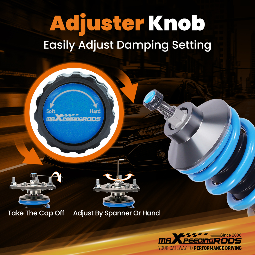 MaXpeedingrods T6 Coilover Lowering Kit compatible for Honda Fit GK GK3 GK5 2015-2020 compatible for FWD