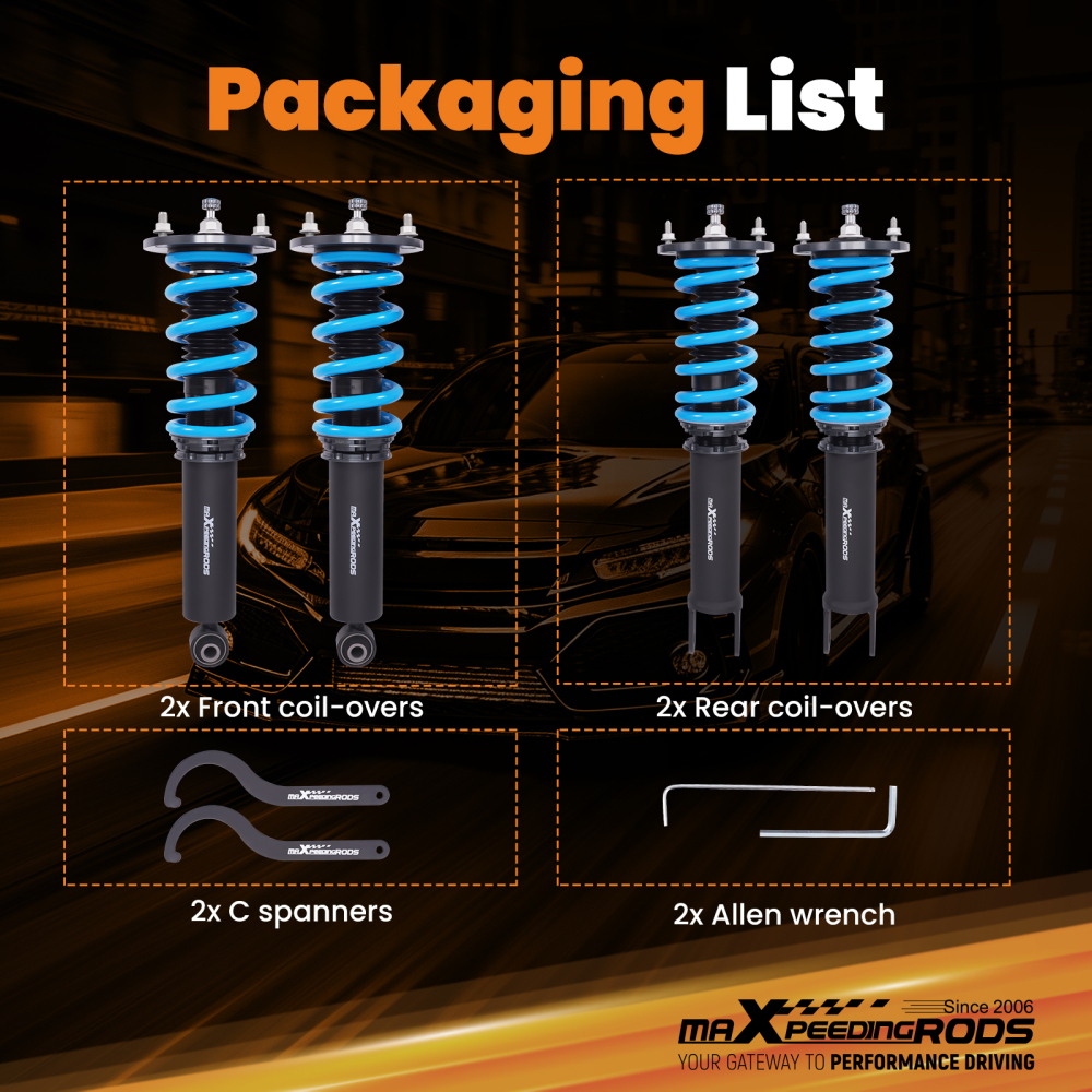 24 Step Damper Coilovers Suspension Kit compatible for Lexus GS300 (JZS147) 1993-1997