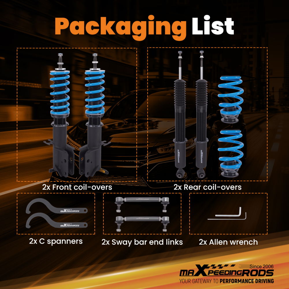 Racing Coilovers Suspension 24 Level Damper Kit compatible for Pontiac GTO 2004 2005 2006