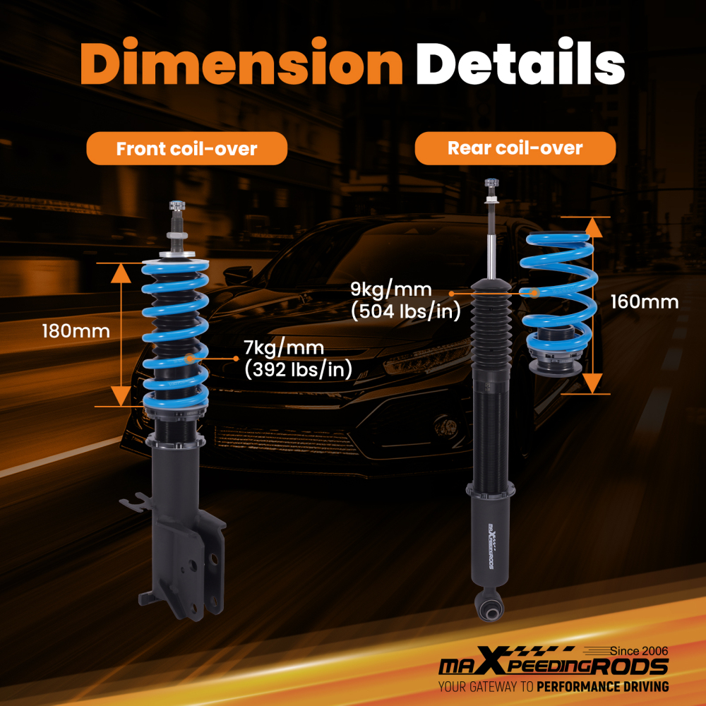 Racing Coilovers Suspension 24 Level Damper Kit compatible for Pontiac GTO 2004 2005 2006