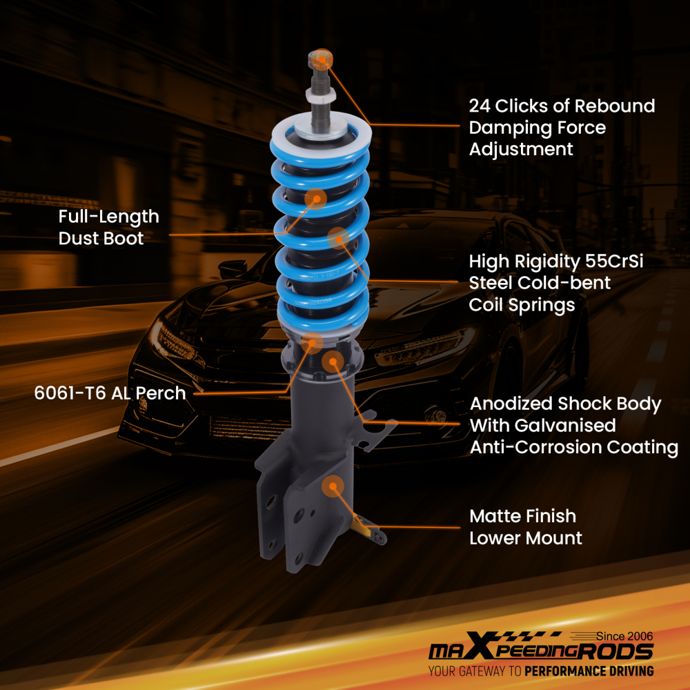 Racing Coilovers Suspension 24 Level Damper Kit compatible for Pontiac GTO 2004 2005 2006