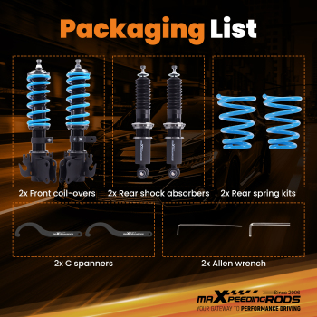 maXpeedingrods COT6 Series 24 Damping Coilover compatible for Holden Commodore VE 2006-2013 Lowering Kit