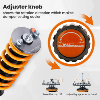 Coilover Lowering Compatible For Honda Accord 2003-2007 Height adjustable Springs Maxpeedingrods Coilover Kit Lowering Kit