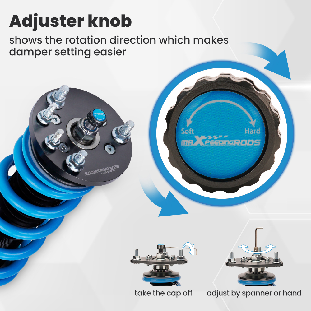 Height and damper adjustable spring shock absorber coilover set Compatible For Honda Accord 2003-2007 lowering kit