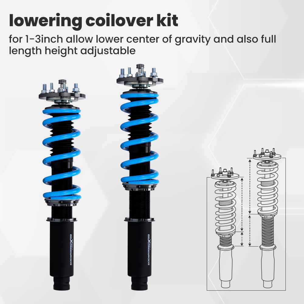 Height and damper adjustable spring shock absorber coilover set Compatible For Honda Accord 2003-2007 lowering kit