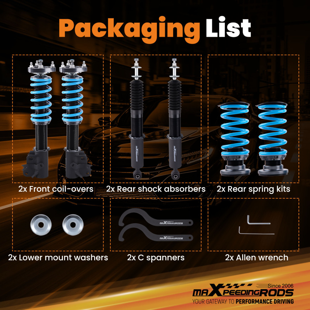 maxpeedingrods 24 Ways Damper Coilover compatible for Honda Civic FG1 FG2 FA1 FD1 2006-2011