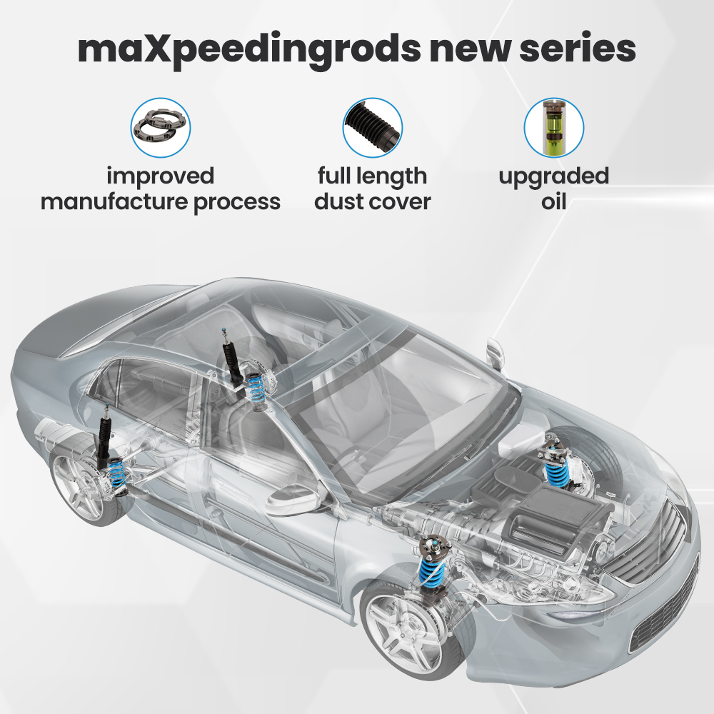 Compatible for Honda Civic Si 06-11 Maxpeedingrods COT6 24 Ways Damper Adjustable Coilover Kit lowering kit