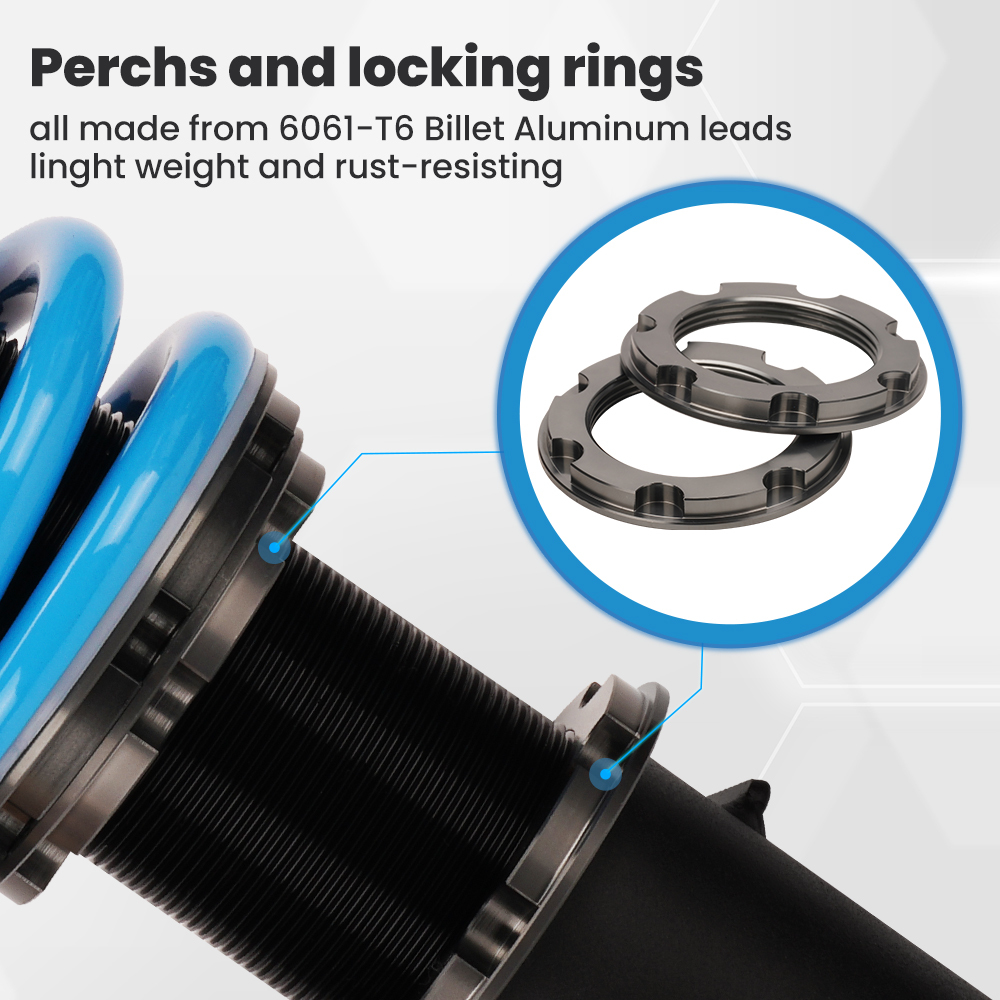 Compatible for Honda Civic Si 06-11 Maxpeedingrods COT6 24 Ways Damper Adjustable Coilover Kit lowering kit