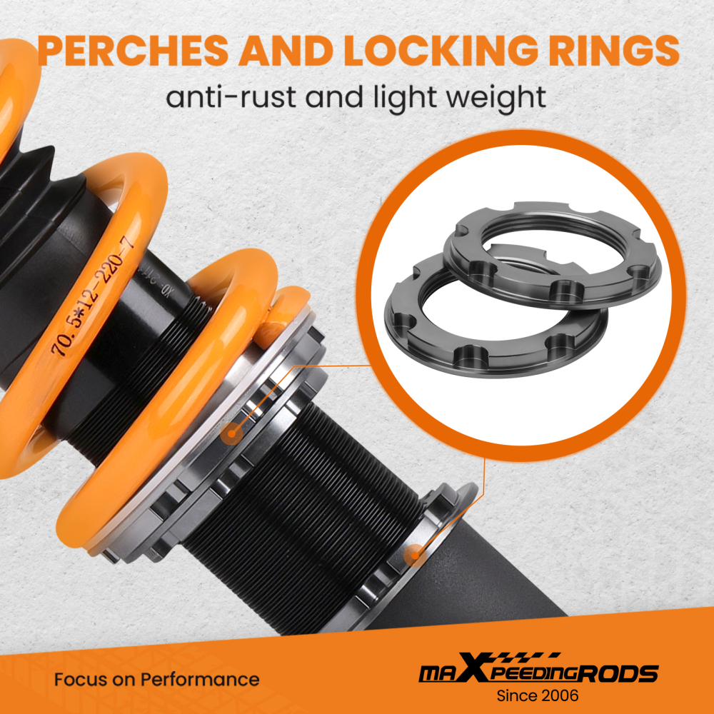 24 Ways Regolabile Ammortizzatori Coilovers compatibile per Honda Accord 90-97 Coil Spring Lowering Kit