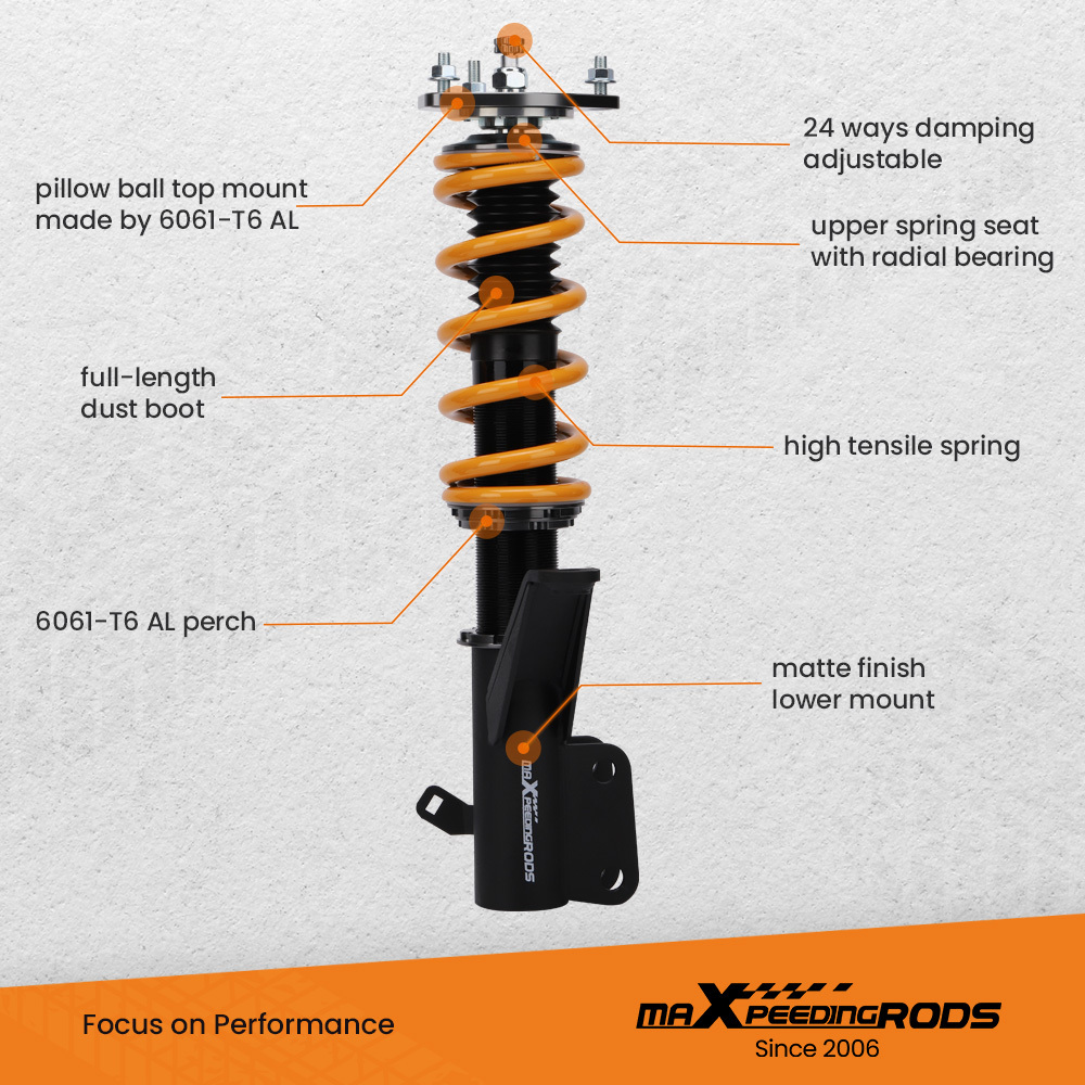 Adjustable Coilovers Kit compatibile per Honda Civic MK7 Coupé EM2 2001 2002 2003 2004 2005 Lowering Kit