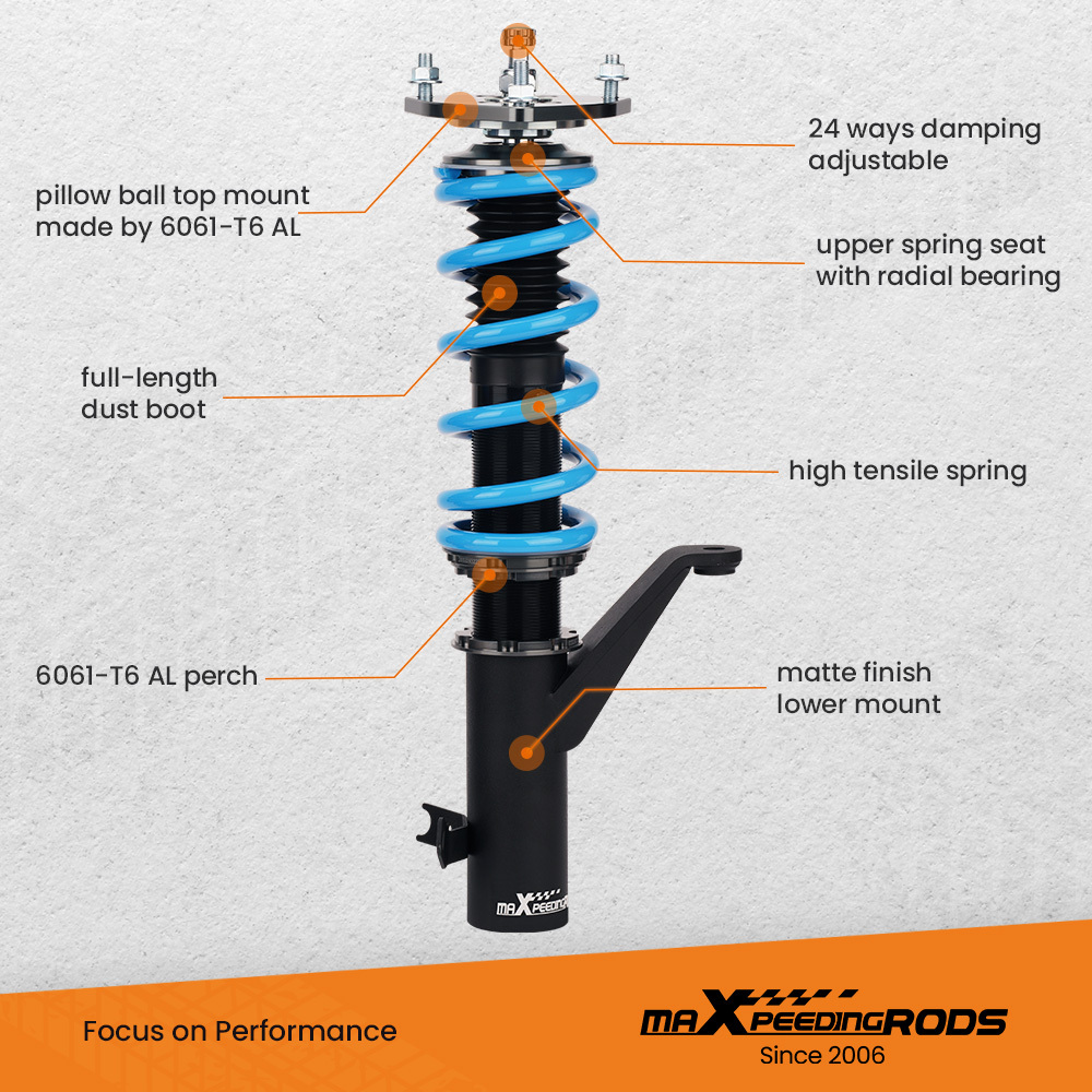 Adjustable DamperHeight Coilovers Suspension compatibile per Honda Civic (EM2) 2001-2005 Lowering Kit