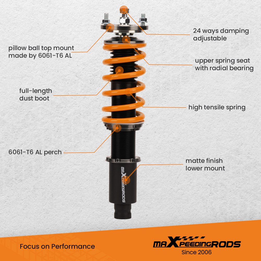 24 Ways Adj.Damper Coilover compatible for Honda Civic EG EH EJ 92-95 Integra 3rd 1994–2001