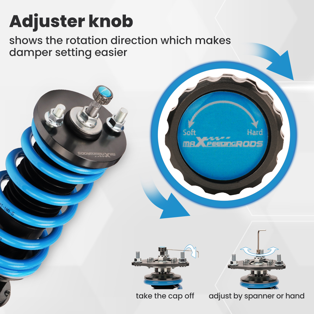 Compatible for Honda Civic 1992-1995 EJ EG EH rear fork type Adj. Damper Coilover Coil Spring Strut Lowering Kit