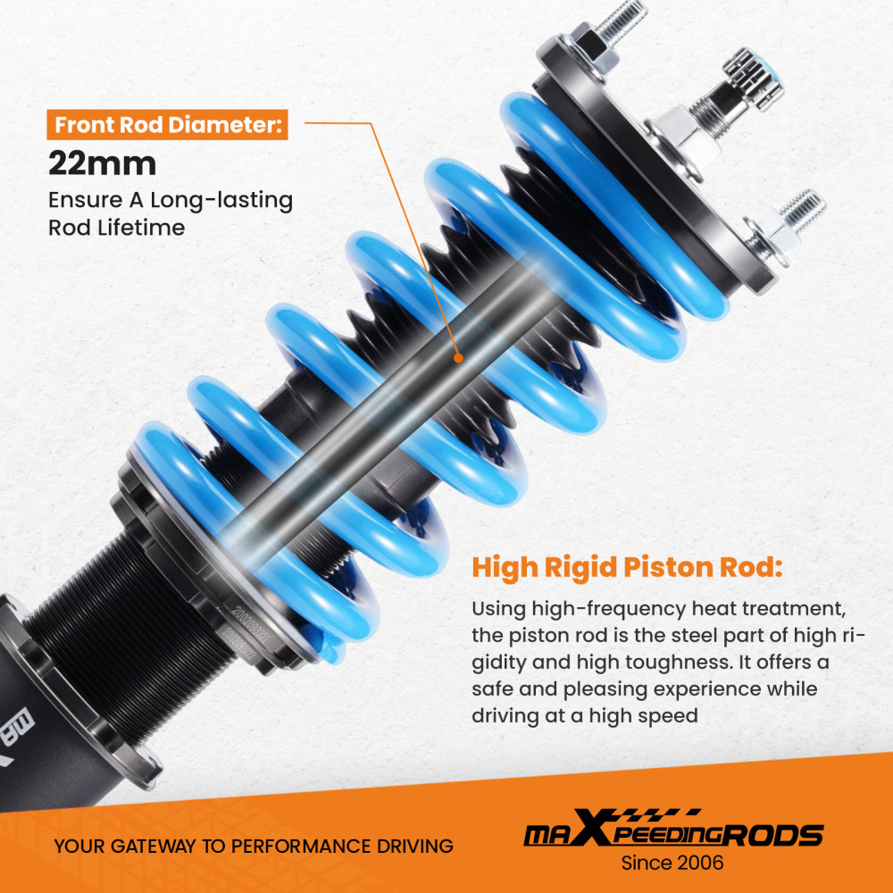 Amortiguador ajustable Coilover Coil Spring Strut compatible para Honda Civic 1992-1995 EG EH EJ tipo de horquilla trasera