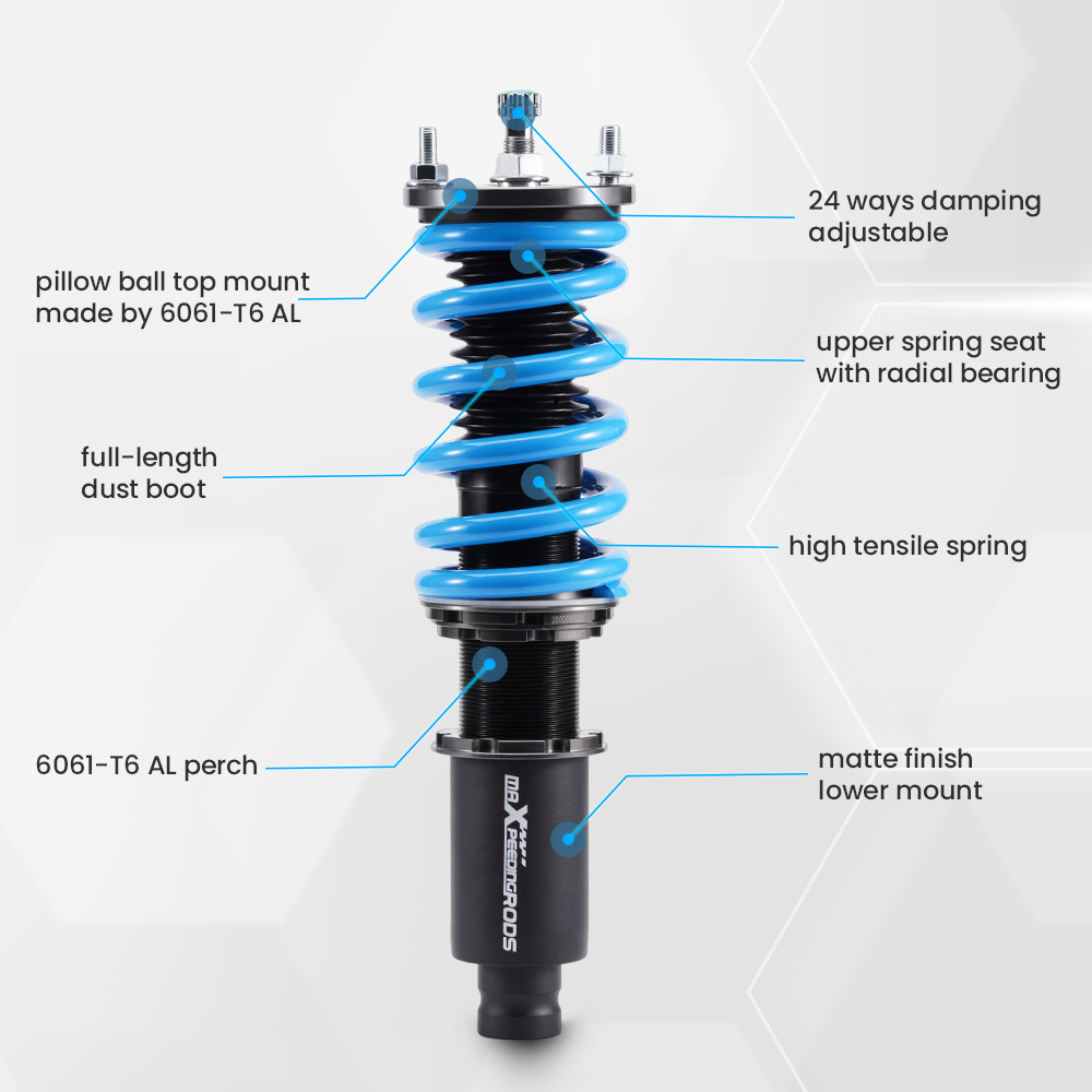 Coilovers + Upper Control Arms compatible for Honda Civic 1996-2000