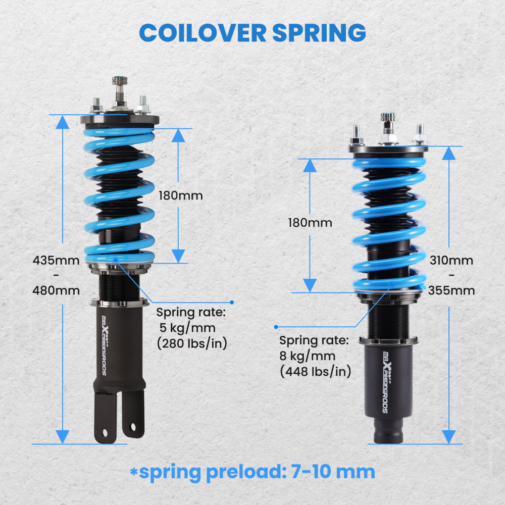 Coilovers + Upper Control Arms compatible for Honda Civic 1996-2000