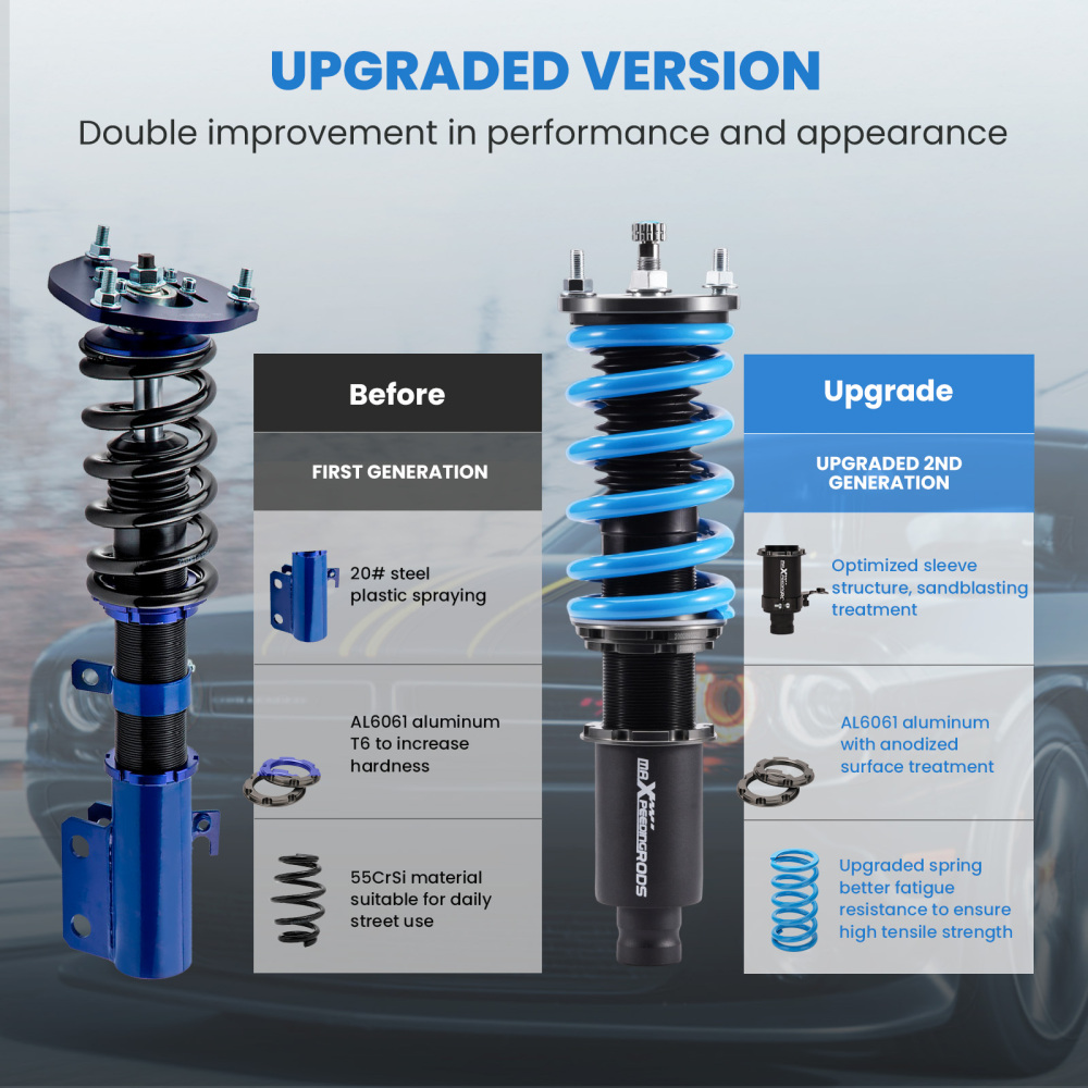 Coilovers + Upper Control Arms compatible for Honda Civic 1996-2000