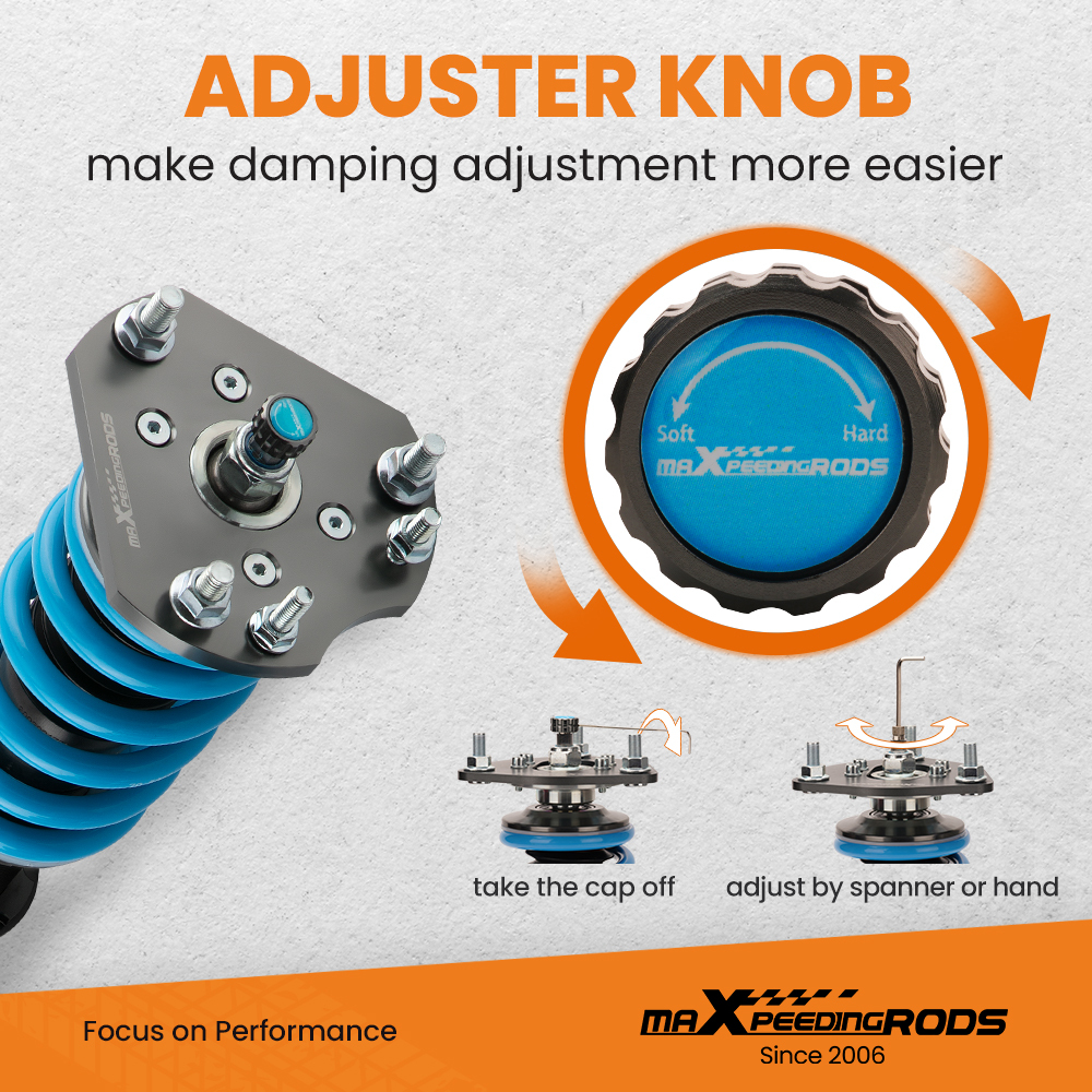 Racing Adjust Damper Shock Coilover Suspension compatibile per Honda Prelude BB1/BB2 1992-96 Lowering Kit