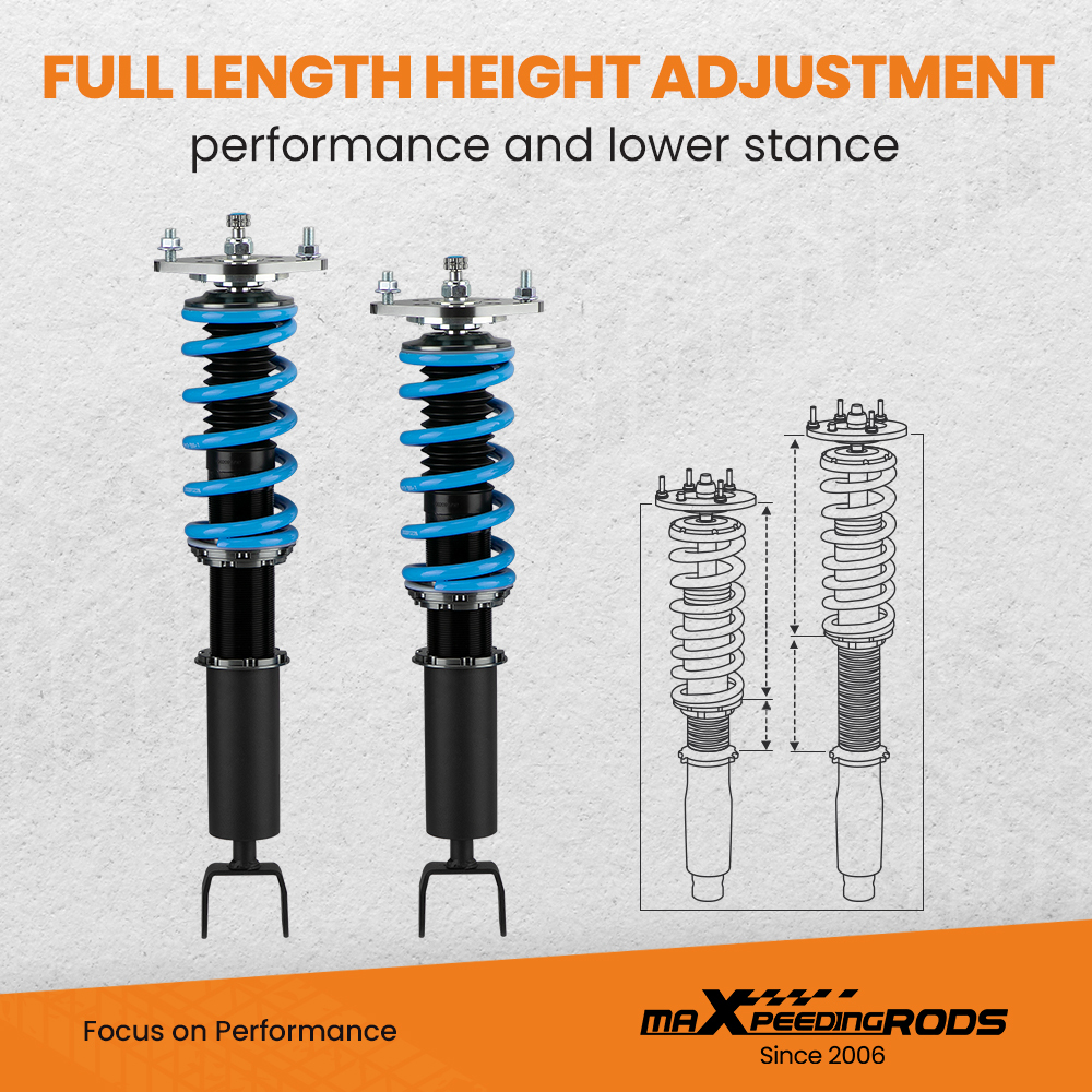 Racing Adjust Damper Shock Coilover Suspension compatibile per Honda Prelude BB1/BB2 1992-96 Lowering Kit