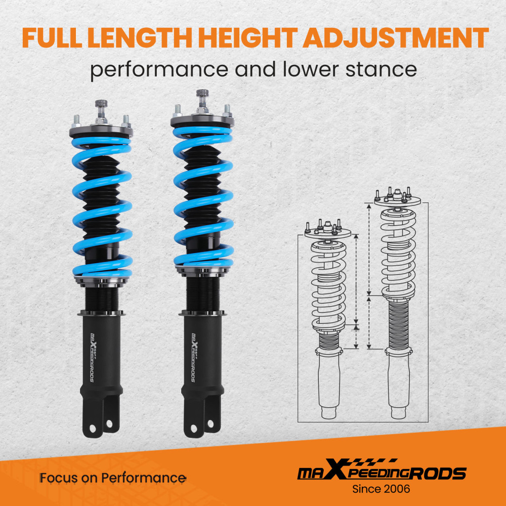 maXpeedingrods Adjustable Damper Coilovers Kit compatible for Honda S2000 AP1/AP2 2000-2009 Lowering Kit