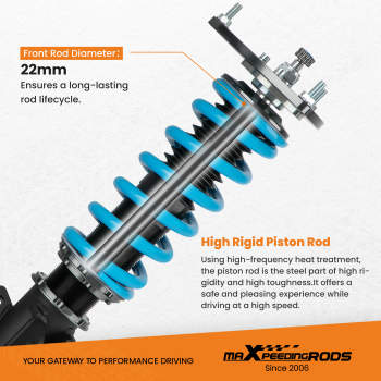 24 Level Damper Coilovers Lowering Shocks Kit compatible for Subaru Impreza 08-14 WRX Lowering Kit