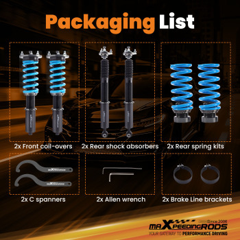 MaXpeedingrods T6 Coilovers Shocks Struts Kit For Lexus IS250 / IS350 AWD 14-16 Lowering Kit