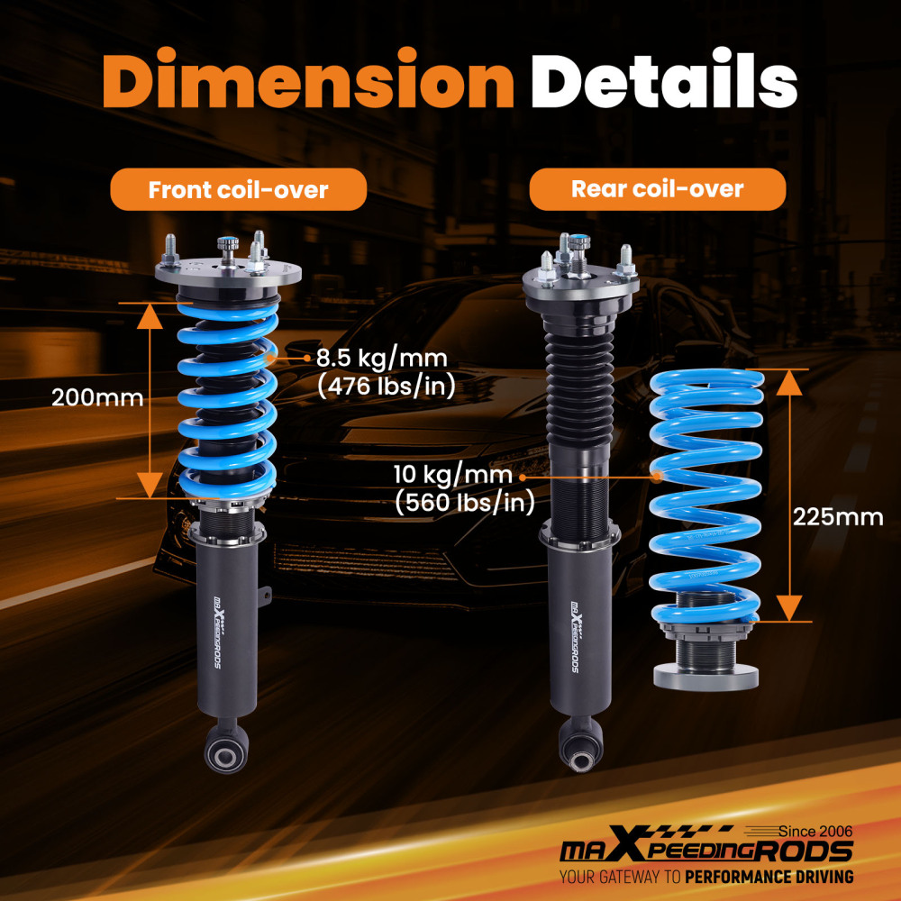 MaXpeedingrods T6 Coilover Suspension Kit For Lexus IS250 IS350 IS200T RWD 14-16 Lowering Kit