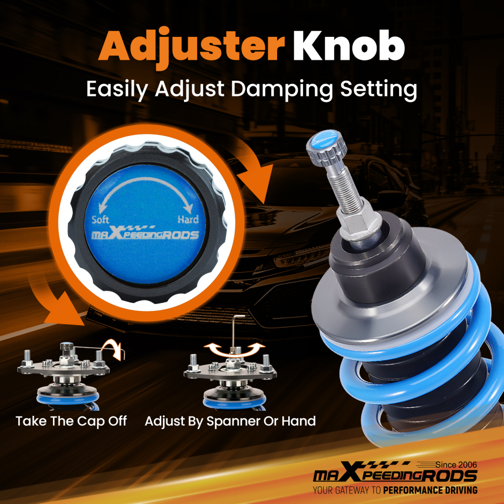 T6 Series Coilover 24 Ways Damper Adjustable compatible for HONDA JAZZ GD1 GD3 2002-2008