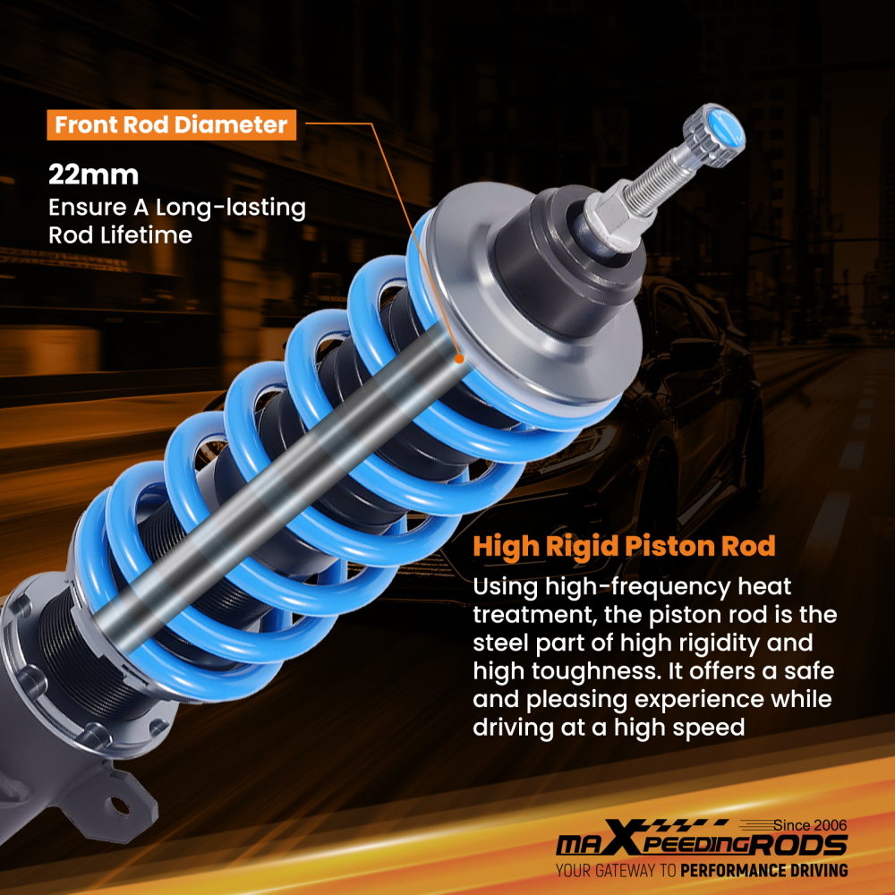 T6 Series Coilover 24 Ways Damper Adjustable compatible for HONDA JAZZ GD1 GD3 2002-2008