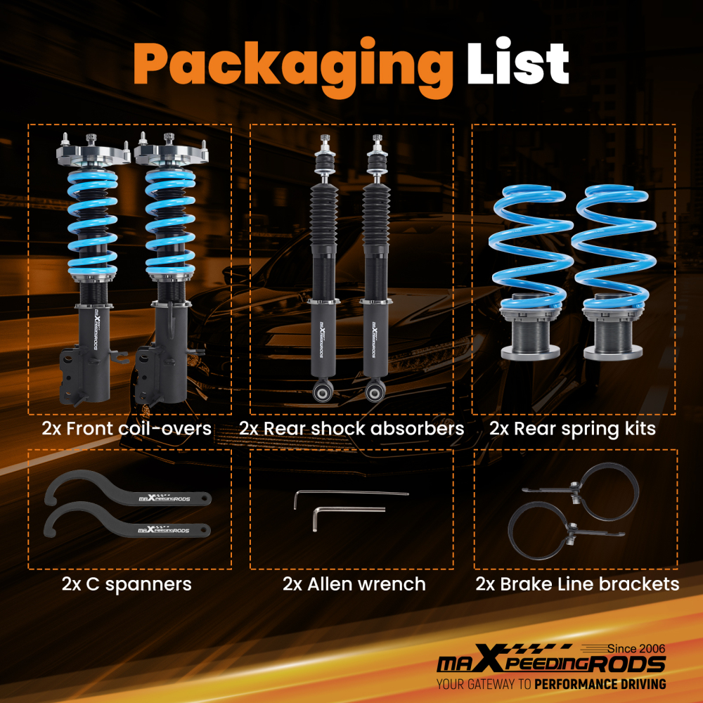 MaXpeedingrods T6 COILOVERS Lowering Kit compatible for Nissan Juke (F15) 2011-2017