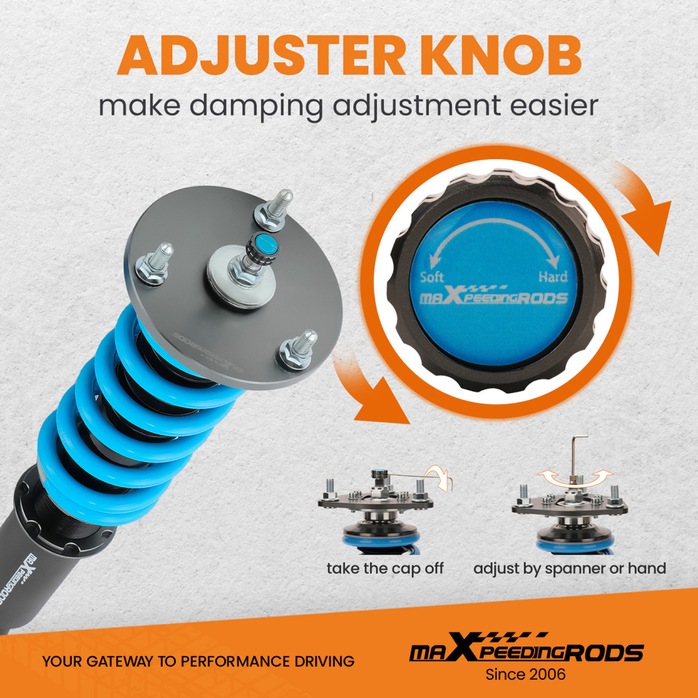 Height and Damper Adjustable Coilovers Compatible for Lexus LS400 XF10 1990-1994 T6 Advanced Series Coilover  Lowering Kit