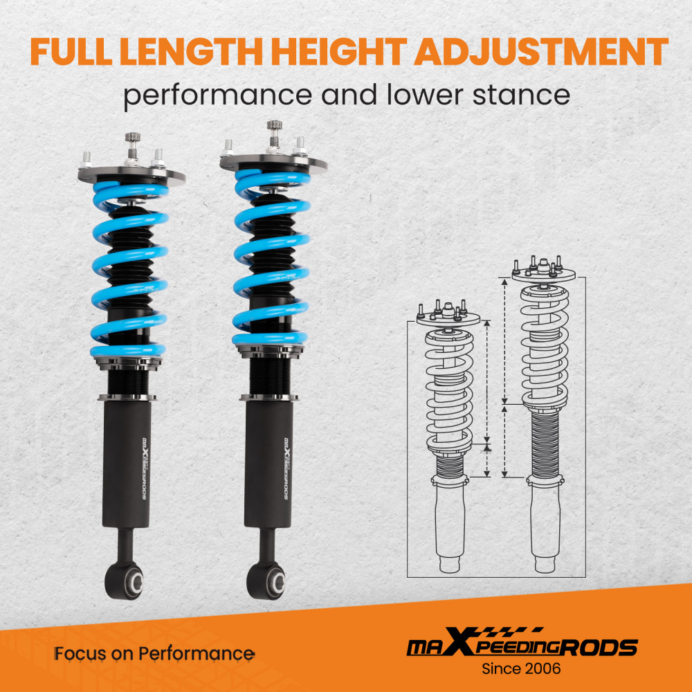 maXpeedingrods COT6 Coilovers Damper Adjustable compatible for LEXUS LS430 2001-2006 UCF30 lowering kit