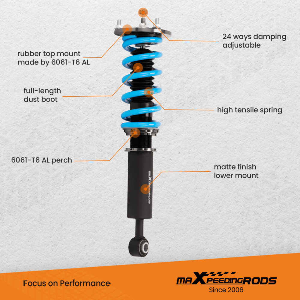 maXpeedingrods COT6 Coilovers Damper Adjustable compatible for LEXUS LS430 2001-2006 UCF30 lowering kit