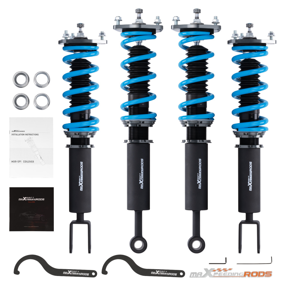 MaXpeedingrods Coilover Damper Suspension Shock+Spring compatible for Lexus LS460 07-16 RWD lowering kit