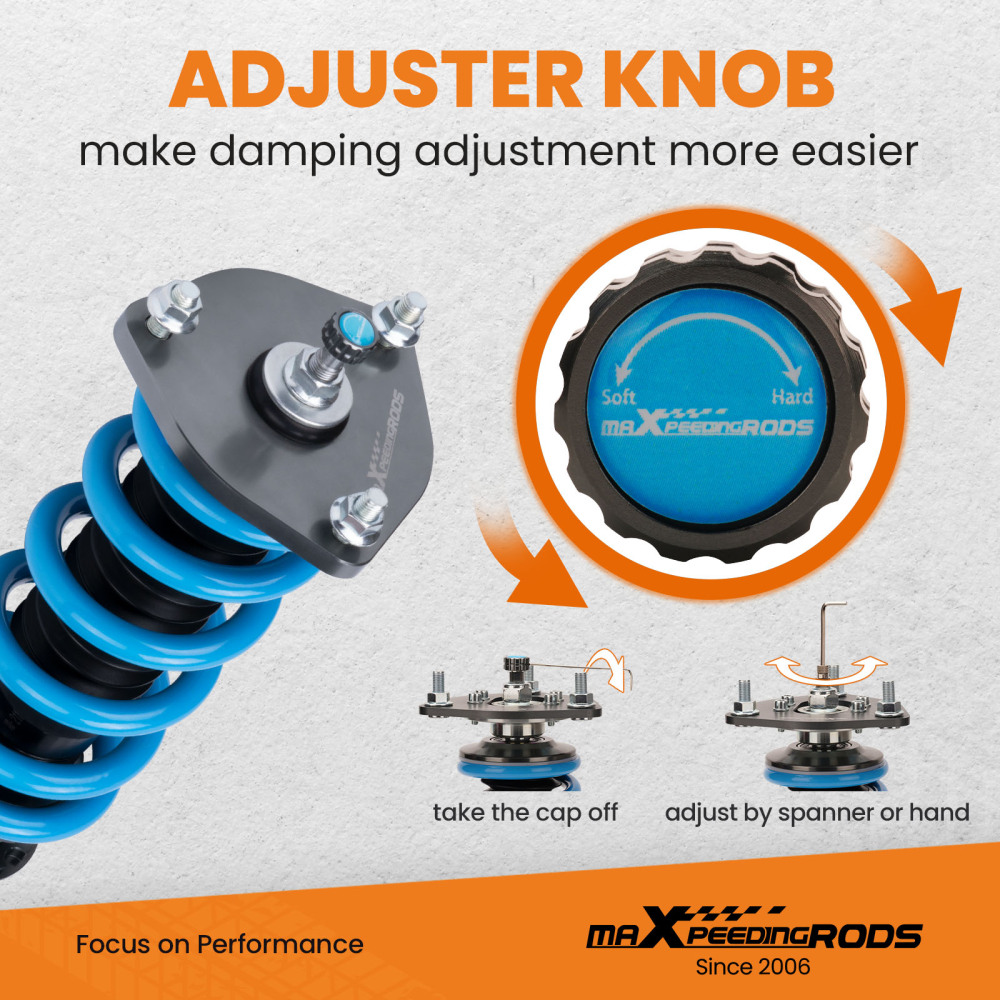 MaXpeedingrods Coilover Damper Suspension Shock+Spring compatible for Lexus LS460 07-16 RWD lowering kit