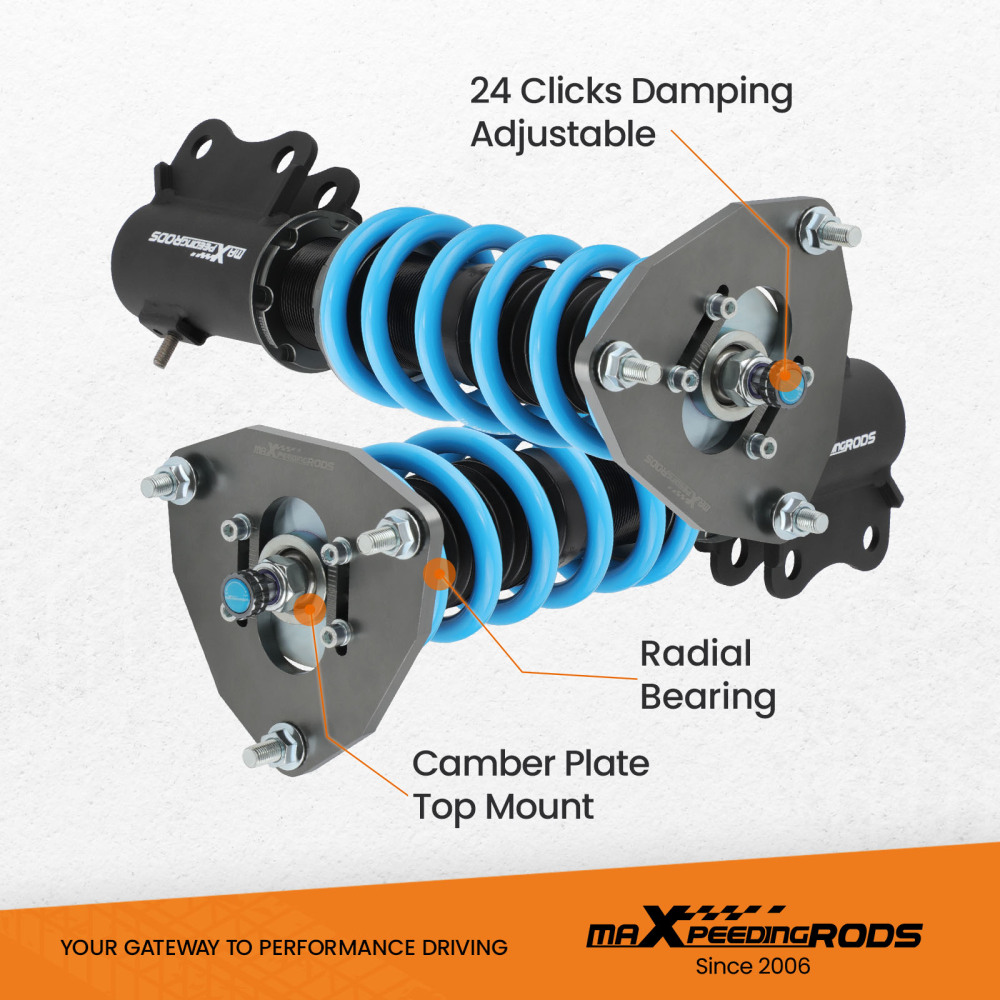 MaXpeedingrods COT6 Coilovers Suspension compatible for Mitsubishi Lancer 2002 03 04 05 06 lowering kit