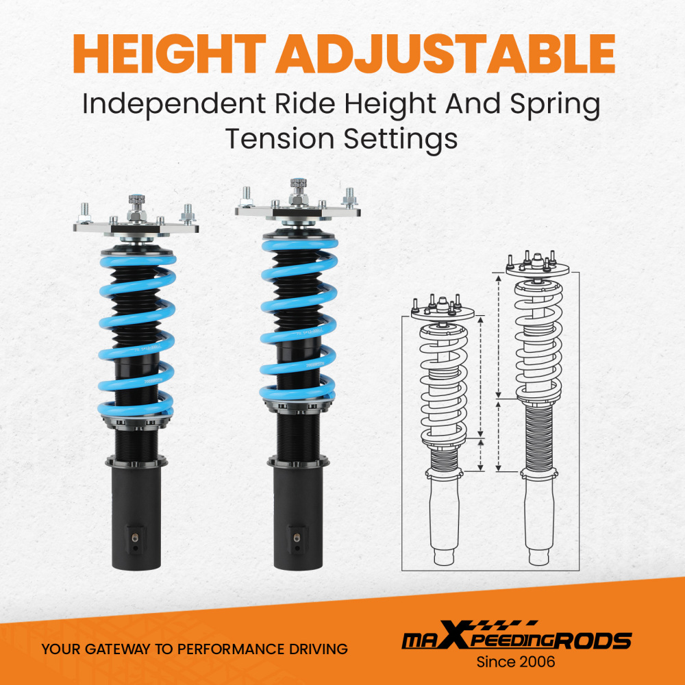 MaXpeedingrods COT6 Coilovers Suspension compatible for Mitsubishi Lancer 2002 03 04 05 06 lowering kit