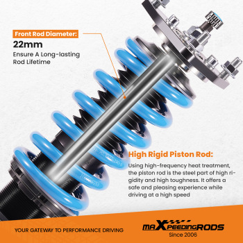 24 ways dampening adjustable Coilovers Suspension Kit Compatible for Mitsubishi Lancer and Ralliart (CY2A/CZ4A) 2008-2016 Lowering Kit